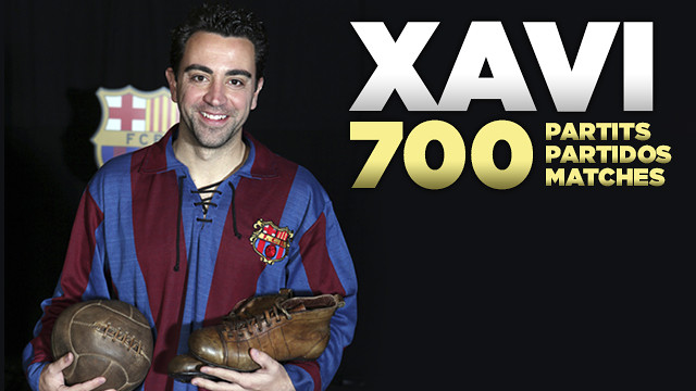 Xavi has made 700 official appearances for FC Barcelona