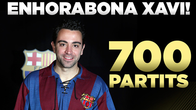 Xavi to be honoured for his 700 competitive matches for FC Barcelona
