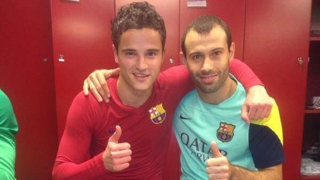 Afellay i Mascherano, després del partit contra el Màlaga / FOTO: @Mascherano