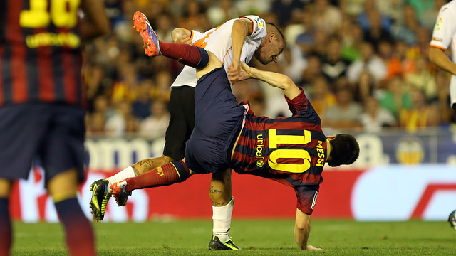 Leo Messi, a Mestalla / FOTO: MIGUEL RUIZ-FCB