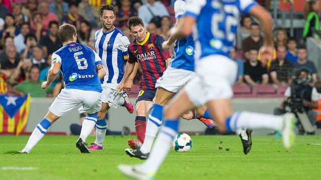 Messi during the first leg game / PHOTO: ARCHIVE - FCB