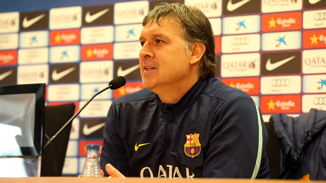 Tata Martino speaking to the media