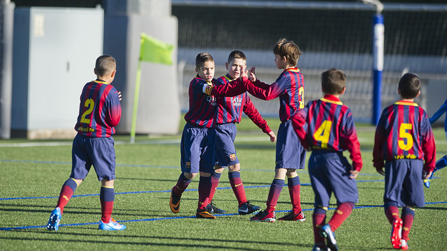 Benjamin A celebrating a goal/ PHOTO: ARXIU FCB