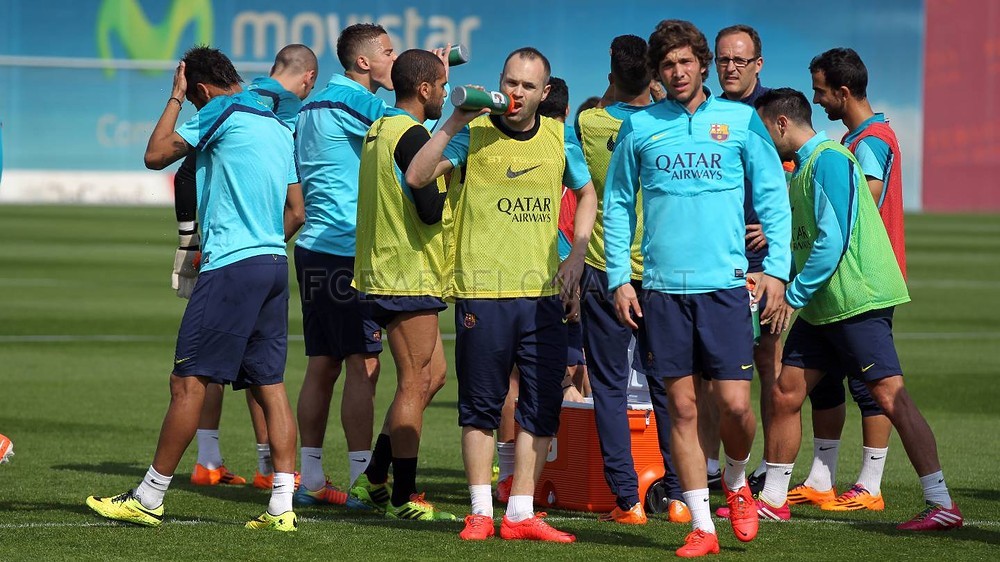Foto de l'entrenament d'aquest dijous