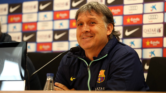 Tata Martino discussed several issues at the Ciutat Esportiva / PHOTO: MIGUEL RUIZ - FCB