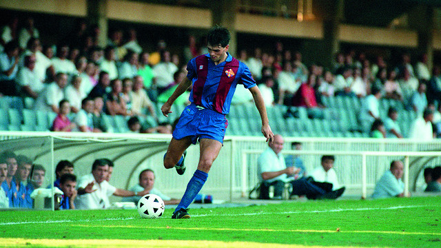 Tito Vilanova, in a game at the Miniestadi / PHOTO: ARXIU FCB