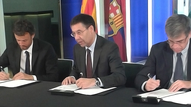 Luis Enrique signs contract