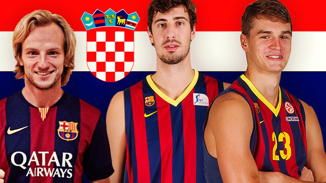 Alen Halilovic, Ivan Rakitic, Ante Tomic i Mario Hezonja, els quatre croats del FC Barcelona