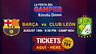 Barça - Club León Tickets Gamper Barça Club León