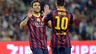 Barça honour Deco Leo Messi and Deco celebrate a goal scored by the latter