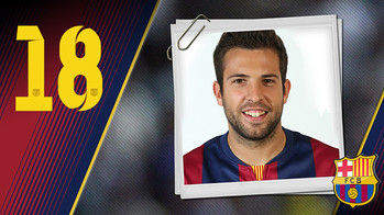 Jordi Alba Potret Jordi Alba Ramos. Nomor punggung 18