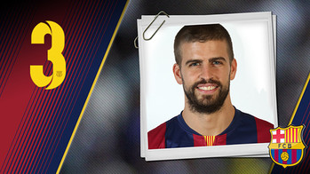 Piqué Potret Gerard Piqué Bernabeu. Nomor punggung 3