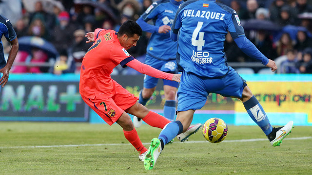 Pedro scored three at Getafe last year, but the game stayed goalless on Saturday PHOTO: MIGUEL RUIZ-FCB