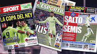 Neymar, protagonista de la prensa deportiva del día / Fotomontaje FCB