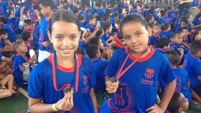 Amanda and Maria Victòria at the FutbolNet Festival in Rio last September / FC BARCELONA