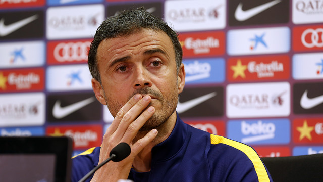 Luis Enrique en roda de premsa prèvia al partit contra l'Espanyol / MIGUEL RUIZ - FCB