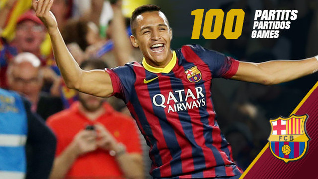 Alexis ha llegado a los 100 partidos como azulgrana