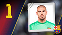 Portrét Víctor Valdés Arribas.  Číslo 1